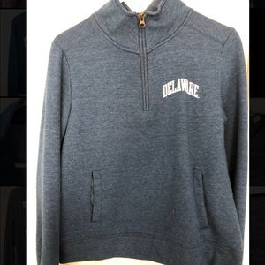 University of Delaware 1/4 zip up sweatshirt